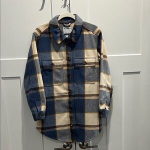 Plaid Button-Up Shacket